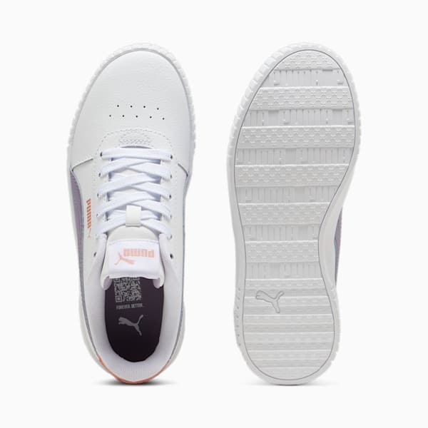 Baskets Carina 2.0 Enfant et Adolescent, PUMA White-Pale Plum-Deeva Peach, extralarge